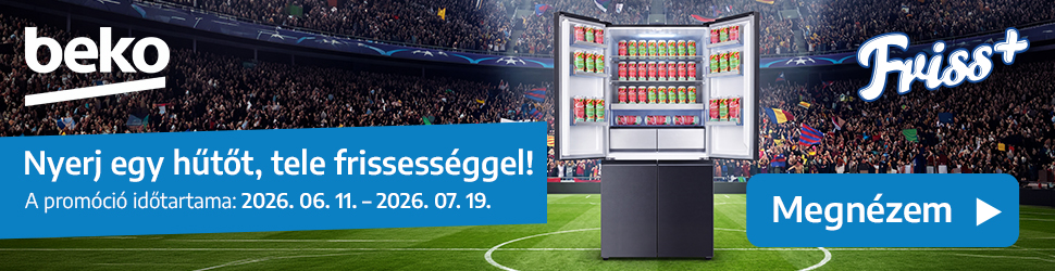 Beko Friss+ nyereményjáték – Nyerj egy hűtőt, tele frissességgel! A promóció időtartama: 2026. 06. 11. – 2026. 07. 19.